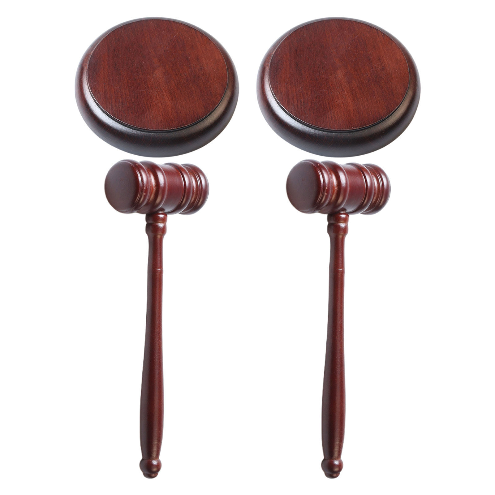 Woodworking Auctions - 1Set Wooden Gavel Sound Block Handcrafted