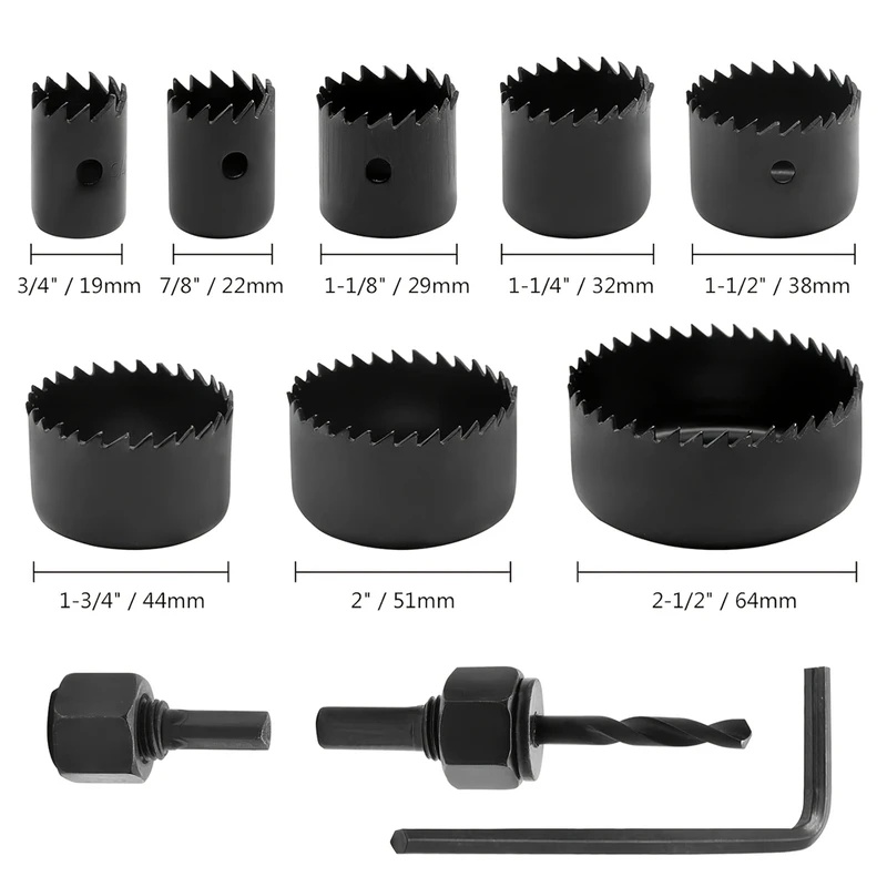 8pcs Woodworking Hole Saw Kit  - Woodworking Kit ulasan dan harga