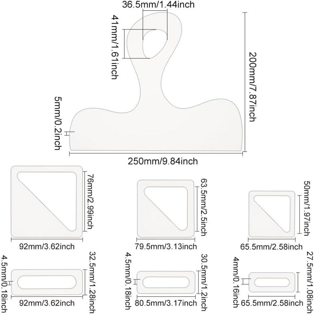 7Pcs Charcuterie Template Acry - Woodworking Man ulasan dan harga