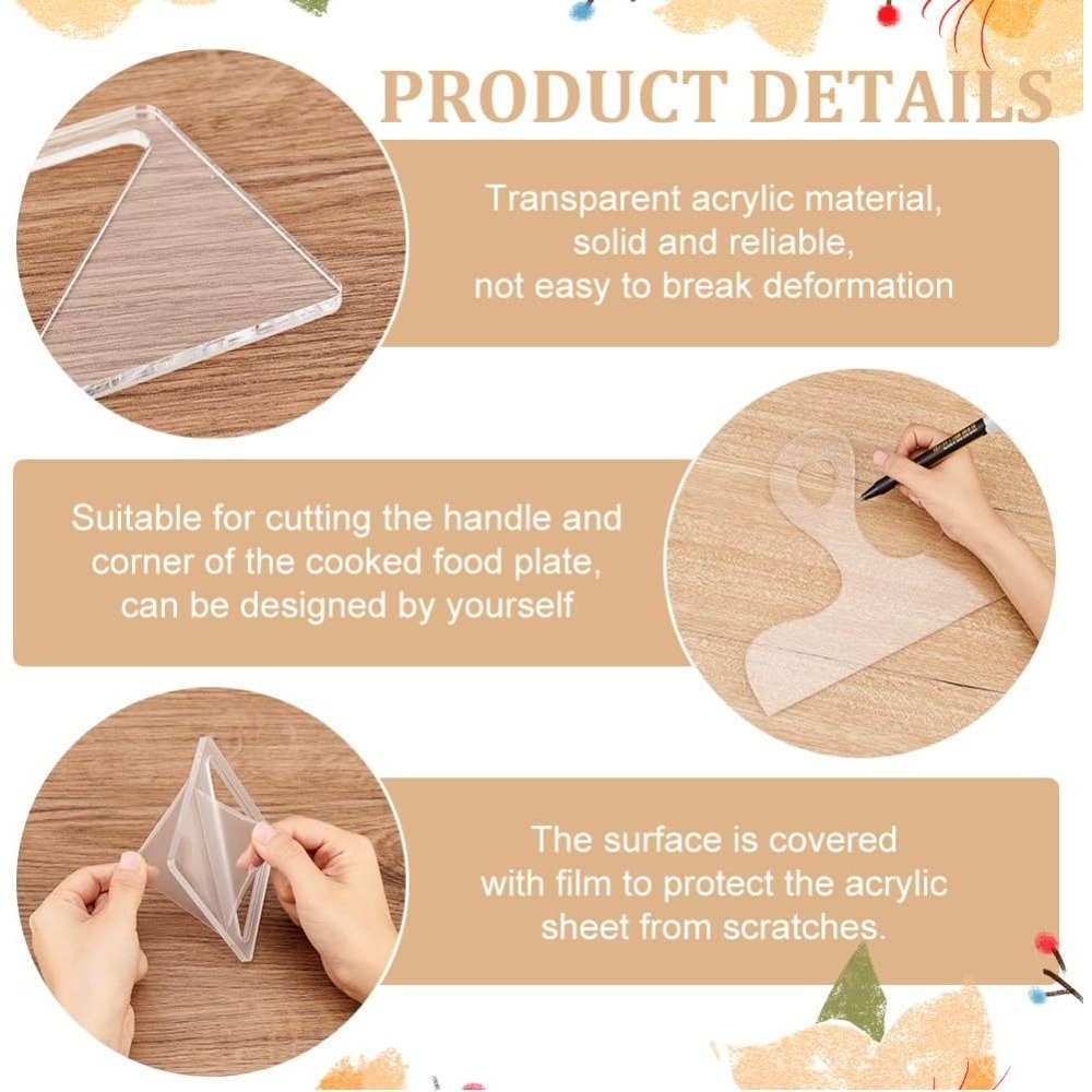 7Pcs Charcuterie Template Acry - Woodworking Man ulasan dan harga
