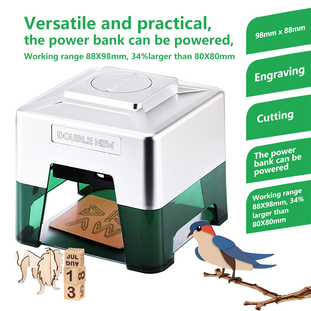 3W Mini Laser Engraver Portabl - Woodworking Logos ulasan dan harga