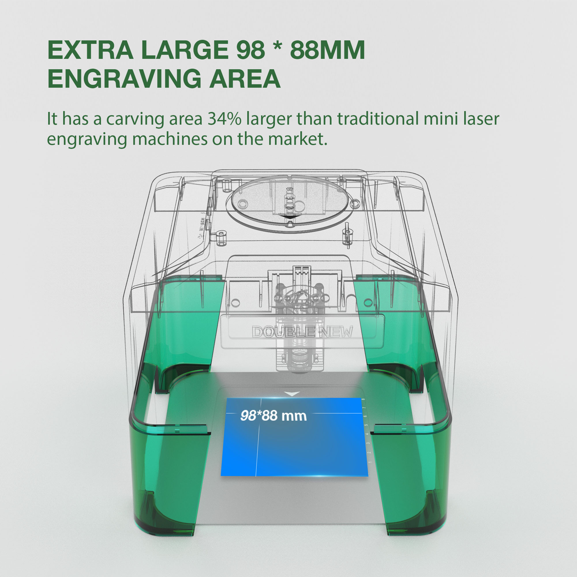 3W Mini Laser Engraver Portabl - Woodworking Logos ulasan dan harga