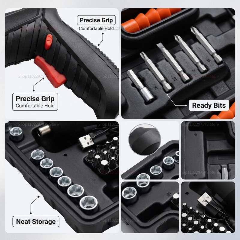 47Pcs Rechargeable Electric Sc - Woodworking Essential Tools ulasan dan harga