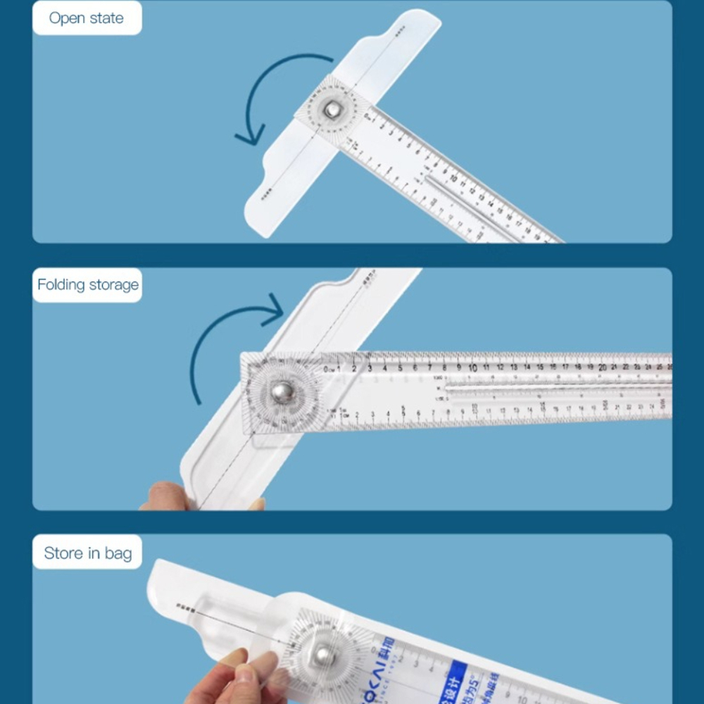 Dual-Sided T Square Ruler Clea - Woodworking Man ulasan dan harga