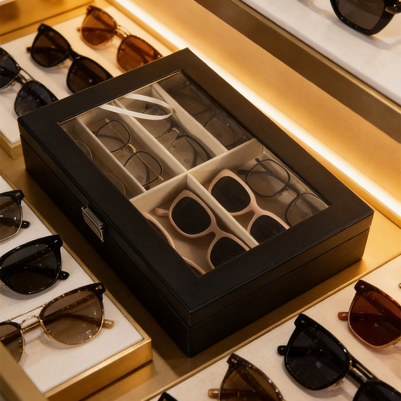 Black 6-Compartment Eyeglass S - Woodworking Show ulasan dan harga