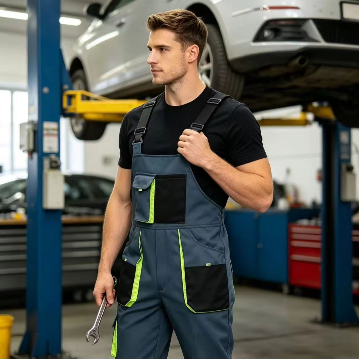 Men's Work Jumpsuits Adjustabl - Woodworking Overalls ulasan dan harga