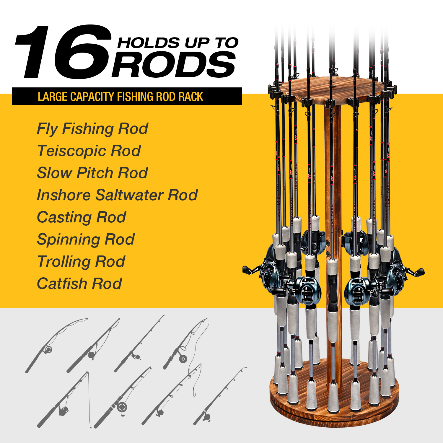 Round Carbonized Wood Fishing  - Woodworking Show ulasan dan harga