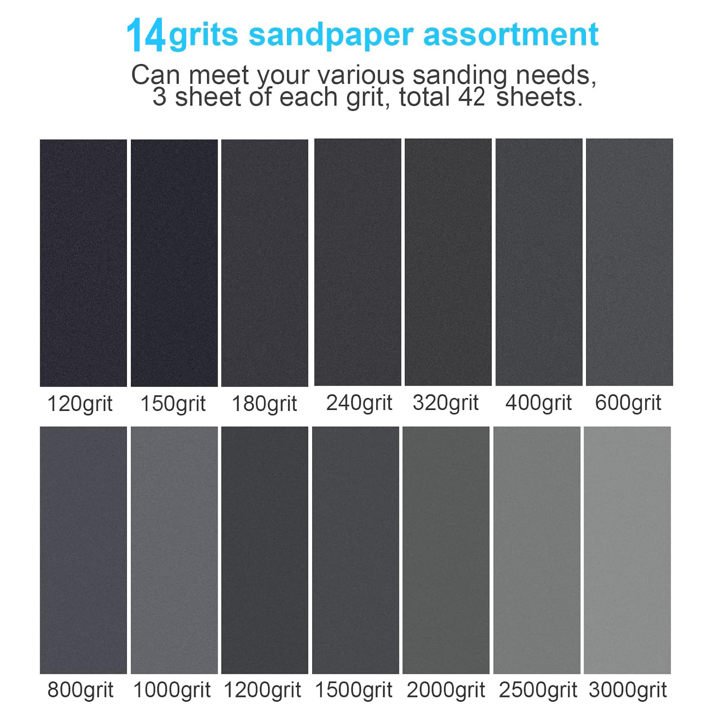 42Pcs Dry Wet Sandpaper Set, 1 - Woodworking Kit ulasan dan harga