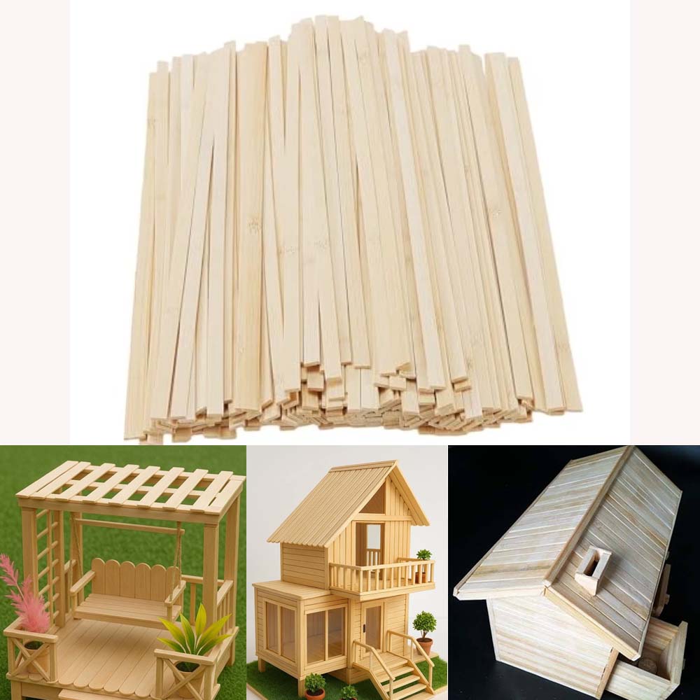 10pcs Wooden Flat Sticks for A - Woodworking Projects Art ulasan dan harga