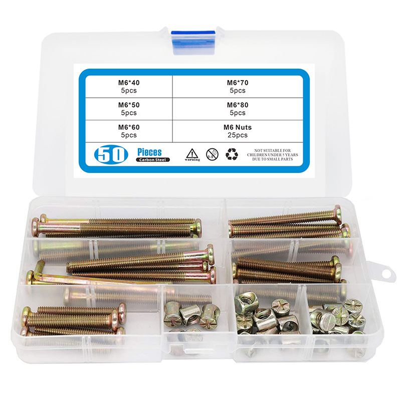 50PCS Furniture Bolts Phillips - Woodworking Desk Chair ulasan dan harga