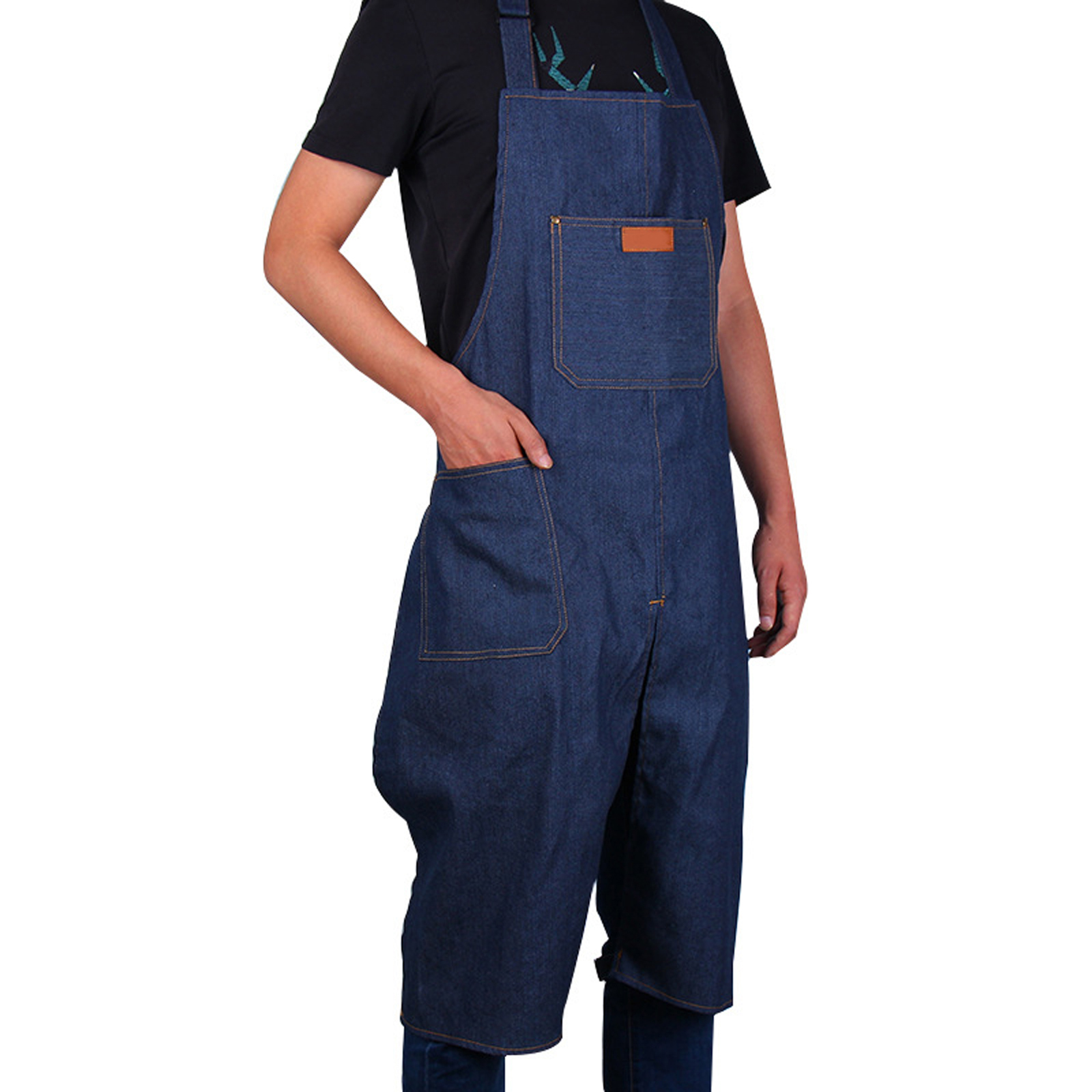 Adjustable Denim Split Leg Apr - Woodworking Overalls ulasan dan harga