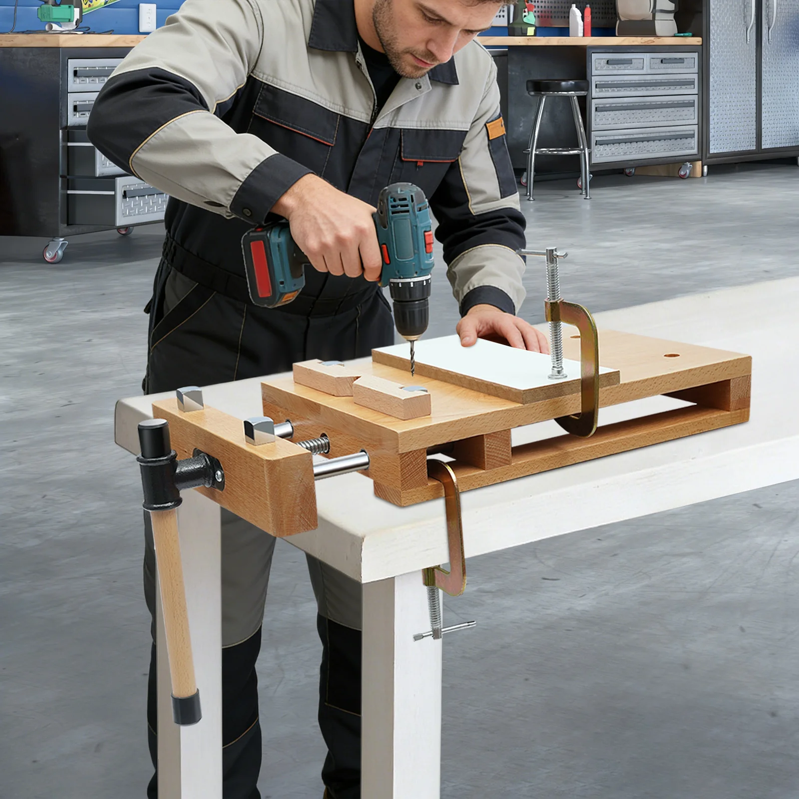 Wood Workbench, Heavy Duty Bir - Woodworking Vise For Workbench ulasan dan harga