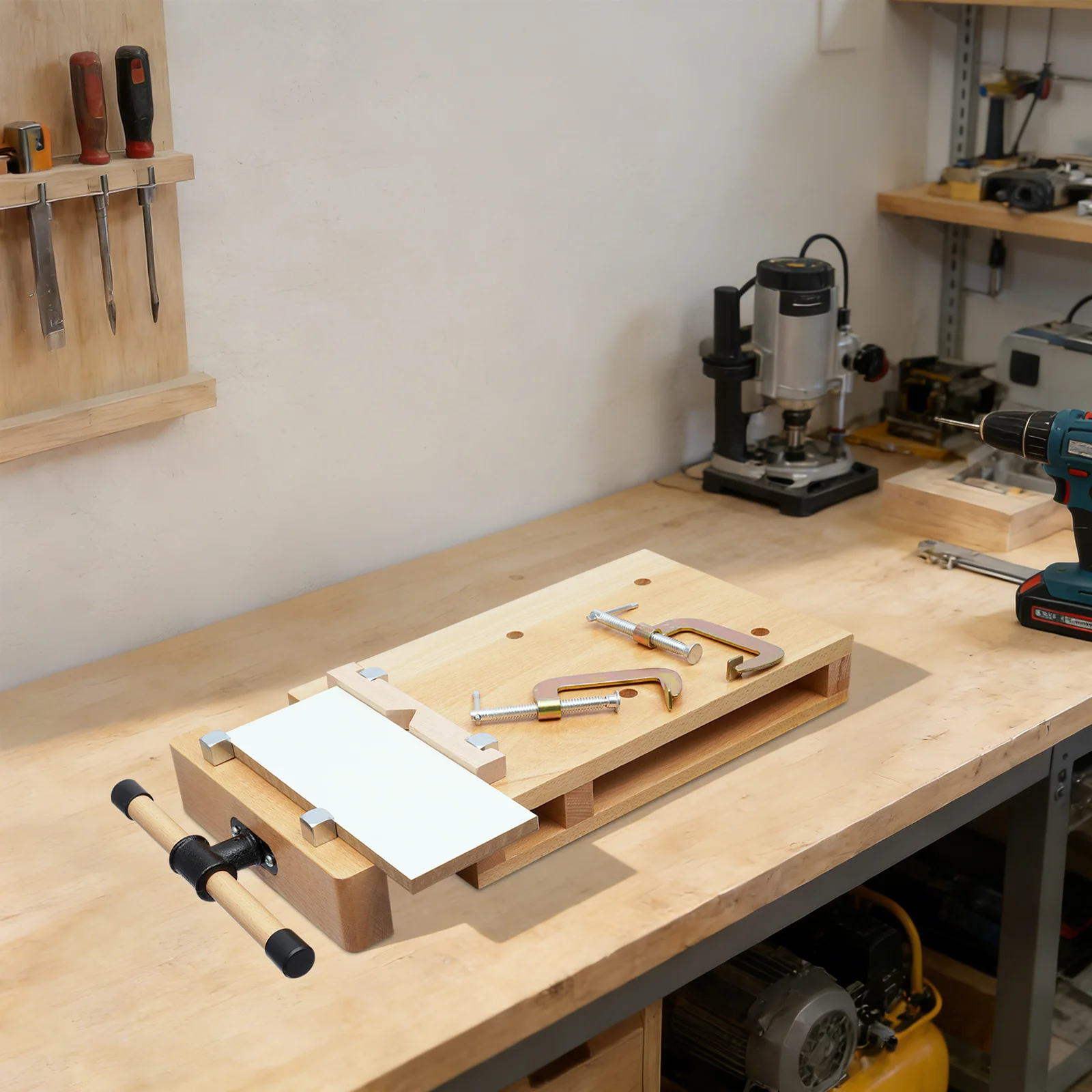 Wood Workbench, Heavy Duty Bir - Woodworking Vise For Workbench ulasan dan harga
